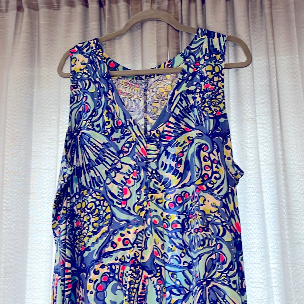 Lilly Pulitzer sleeveless dress XL Brilliant Blue